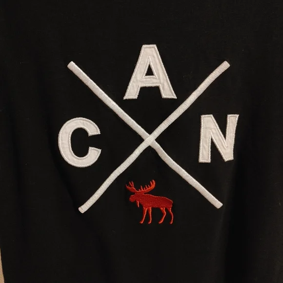 (4/$20) Men's Canada Black Short Sleeve T-Shirt Canadiana Size XS - Picture 3 of 11